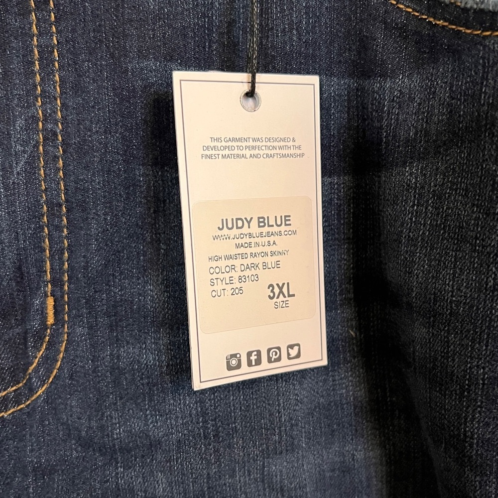 NWT Judy Blue Women’s High Waisted Rayon Skinny Size 3XL - Picture 6 of 11